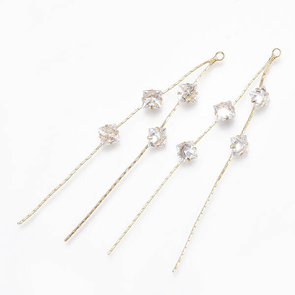 Brass Big Chain Tassel Pendants