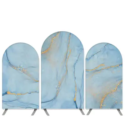 Aperturee Marble Texture Theme Blue And Gold Birthday Arch Backdrop Kit | Chiara Wall Backdrop Diy | Arch Backdrop Diy | Diy ...