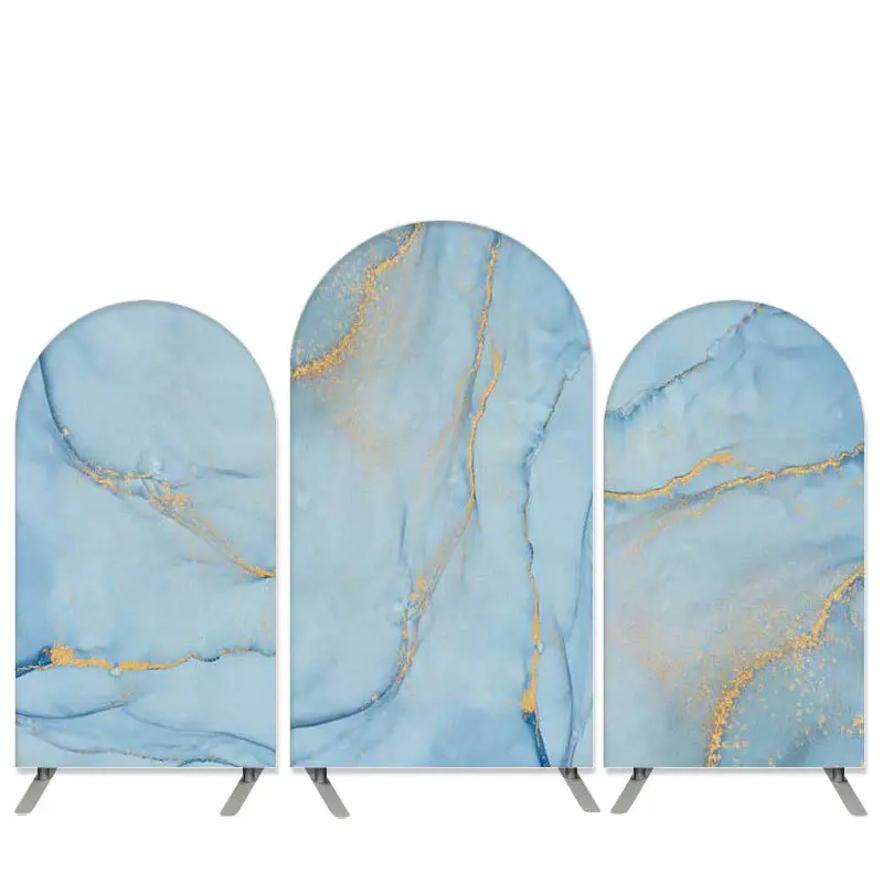 Aperturee Marble Texture Theme Blue And Gold Birthday Arch Backdrop Kit | Chiara Wall Backdrop Diy | Arch Backdrop Diy | Diy ...