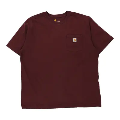 Carhartt T-Shirt - XL Burgundy Cotton