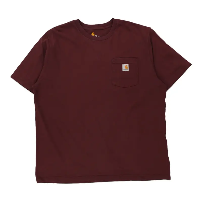 Carhartt T-Shirt - XL Burgundy Cotton