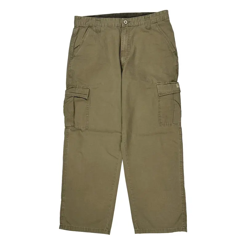 Wrangler Cargo Trousers - 36W 30L Khaki Cotton