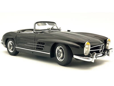 Mercedes-Benz 300 SL (W198 II) Roadster Black Limited Edition to 1500 pieces Worldwide 1/18 Diecast Model Car by CMC