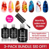 Beetles Nail Blooming Gel 15ml Clear Uv Led Blossom Gel Polish for Spreading Effect Marble Natural Stone Watercolor Floral Pr...