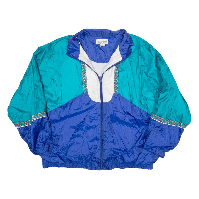 JUST FOR WOMEN Shell Jacket Blue 90s Womens 2XL