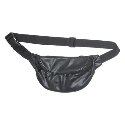 Mens Bum Bag Black Faux Leather