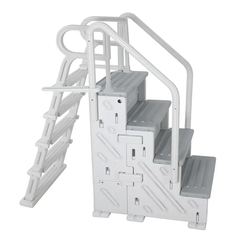Garvee 2-in-1 Pool Ladder Set, Modular A-Frame Pool Steps for Above Ground & Inground Pools, 500 lb Capacity, Non-Slip Rungs,...