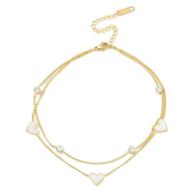 Ion Plating(IP) 304 Stainless Steel Double Layered Bracelets for Women