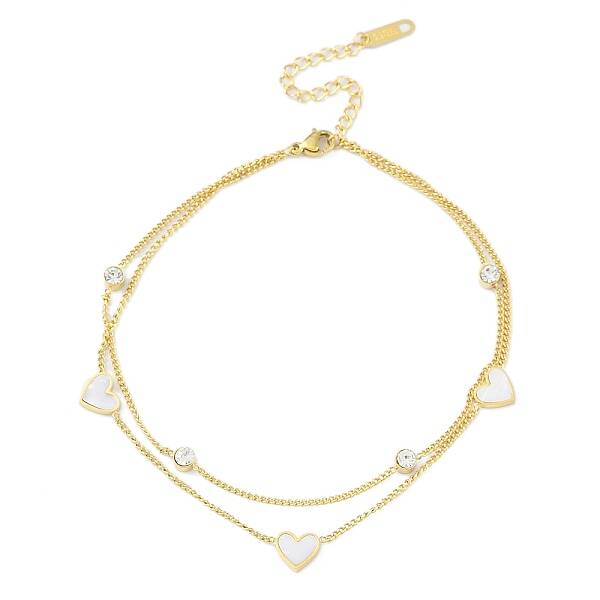 Ion Plating(IP) 304 Stainless Steel Double Layered Bracelets for Women