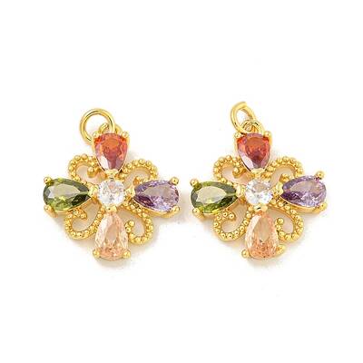Rack Plating Brass Micro Pave Cubic Zirconia Pendants
