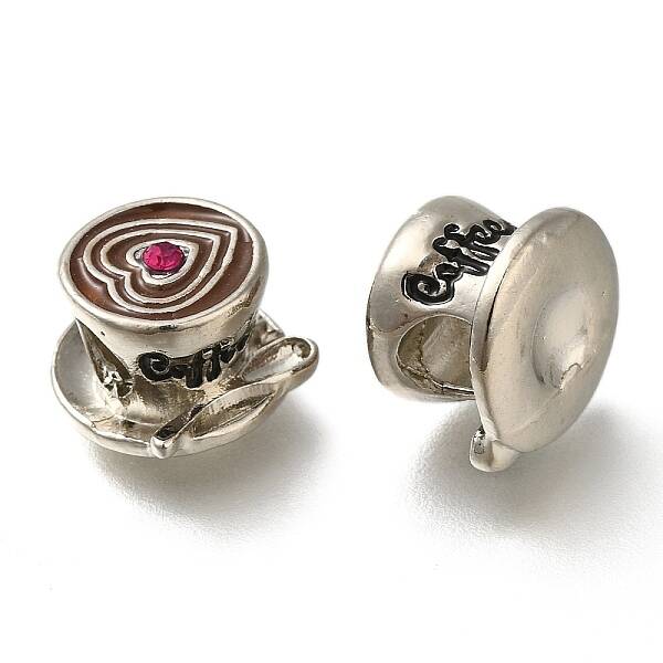 Rack Plating Alloy Enamel European Beads