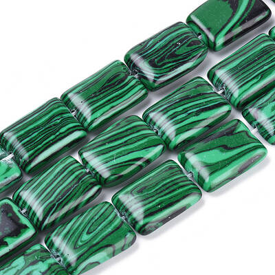 Synthetic Malachite Beads Strands