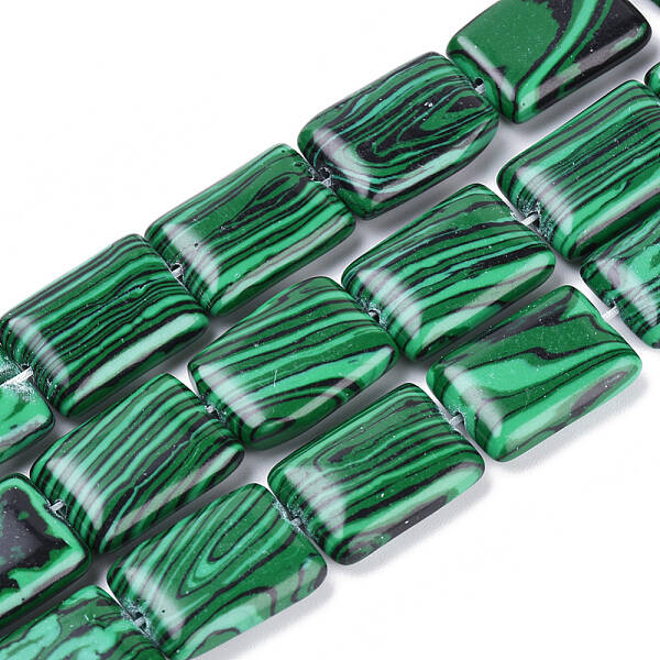 Synthetic Malachite Beads Strands