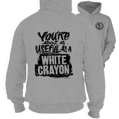 White Crayon -Heather Gray Hoodie