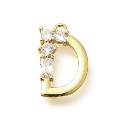 Brass Micro Pave Cubic Zirconia Pendants