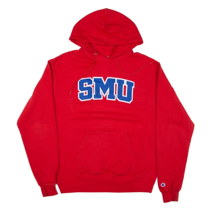 CHAMPION SMU Mens Red Hoodie USA M