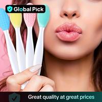 Double-sided Facial Scrubber, 4 Counts Multicolor Silicone Pore Scrubbing Brush, Facial Skin Cleaning Brush, Facial Skin Mass...