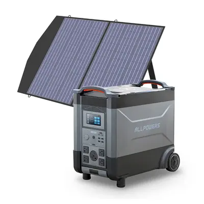 4000W 3600Wh Portable Power Station, Solar Generator with 100W Solar Panel SP027