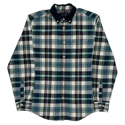 Tommy Hilfiger Checked Shirt - Medium Multicoloured Cotton