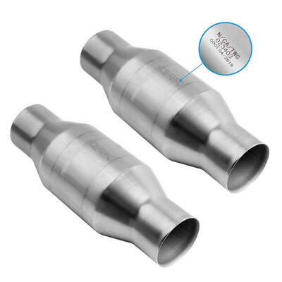 YITAMOTOR® 2 PCS 2.5'' Inlet/Outlet Universal Catalytic Converter Strainless Steel EPA OBDII