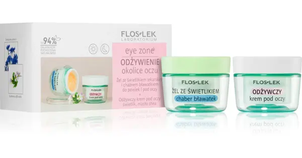 Floslek Laboratorium Zone Nourishing and Moisturizing Gift Set Eye Contour Gel with Euphrasia and Centaurea 10 G + Nourishing...