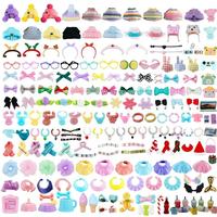 Diylpshome Accessories for lps Pets, (Random 25 pc) Hat Scarf Jacket Dress Bow Skirt Clothes Collar Foof and Drink Toy Access...