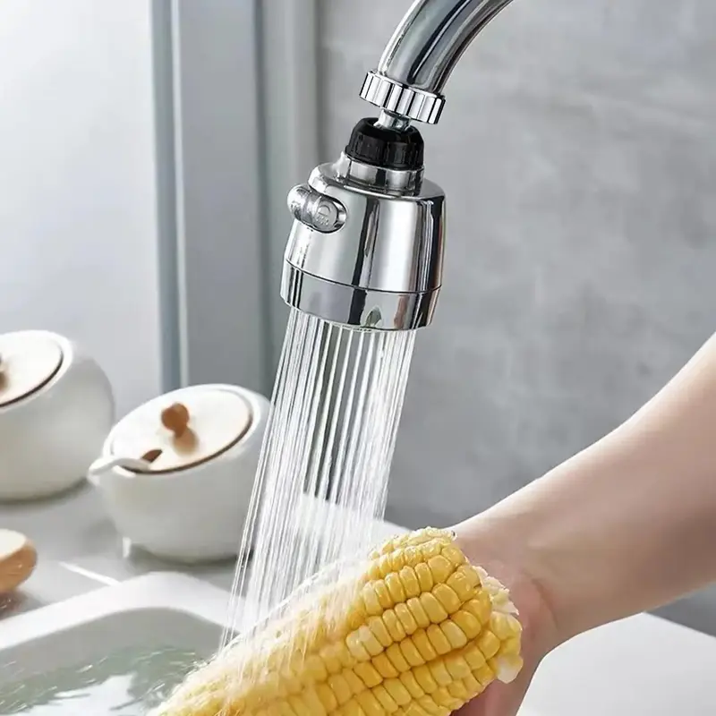 2 Mode Kitchen Faucet Aerator, 1 Count 360 Degree Rotatable Faucet Splash Head, Kitchen Faucet Extender, Sprayer Head Anti S...