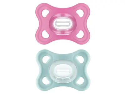 MAMÂ Comfort Silicone Pacifiers 2-6 months Pink/Blue x2