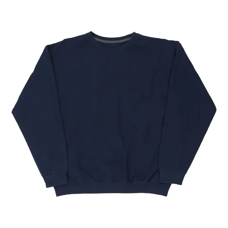 Athletitcs Sweatshirt - Large Navy Cotton Blend