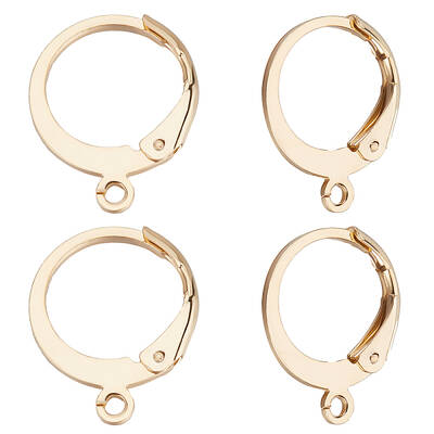 100Pcs 304 Stainless Steel Leverback Earring Findings