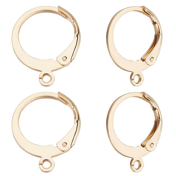 100Pcs 304 Stainless Steel Leverback Earring Findings