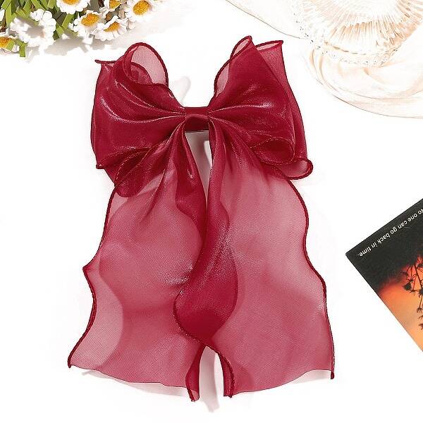 Cloth Long Bowknot Hair Barrettes