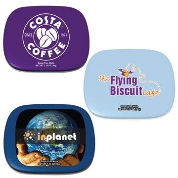 150 Promotional Stock Color Hinged Mint Tin - Sugar Free