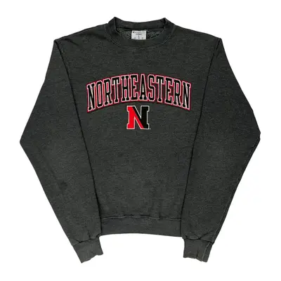 Northeastern Champion College Sweatshirt - Small Grey Cotton Blend