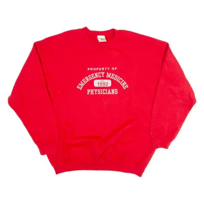 Emergency Medicine Womens Sweatshirt Red 90s XL