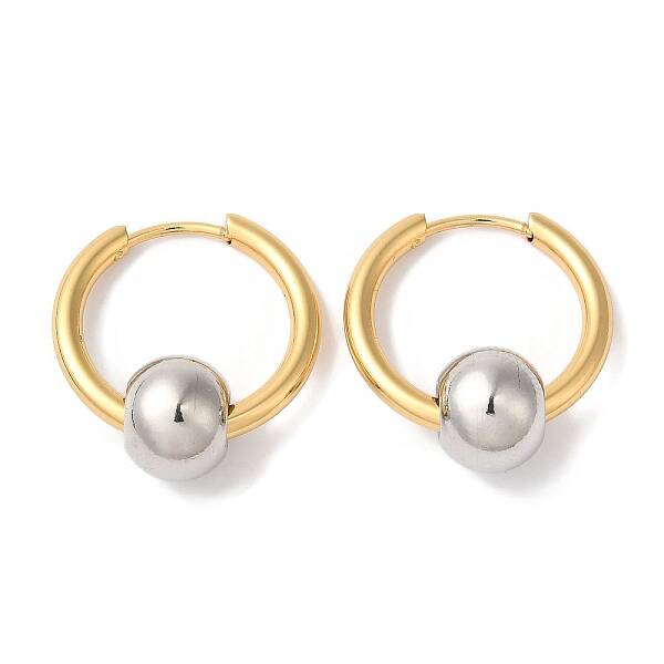 Ion Plating(IP) 304 Stainless Steel Hoop Earrings for Women
