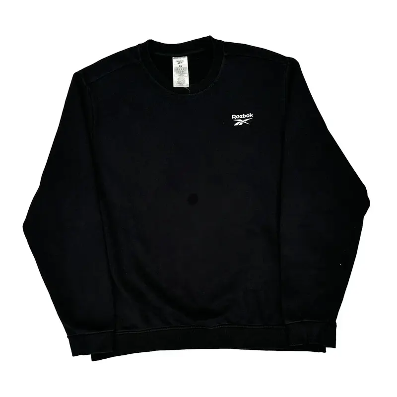Reebok Sweatshirt - XL Black Cotton Blend