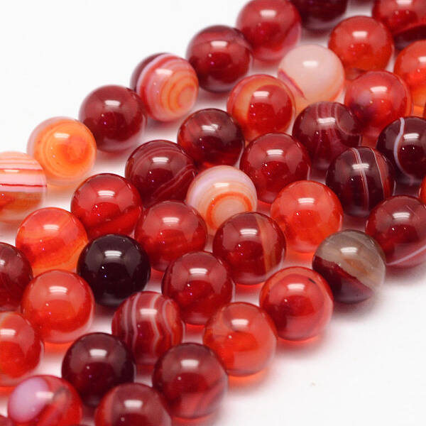 Natural Striped Agate/Banded Agate Bead Strands