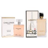 Women's Perfume Bundle - Challenge Paris and Liberty Paris - Spray Perfume Eau de Parfum for Women 100ml/3.4fl.oz. Each