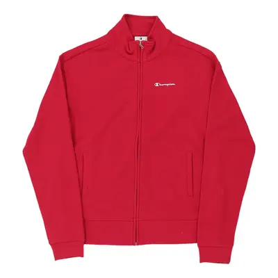 Age 13-14 Champion Spellout Zip Up - XL Pink Cotton