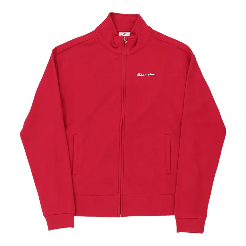 Age 13-14 Champion Spellout Zip Up - XL Pink Cotton