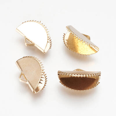 Iron Ribbon Crimp Ends