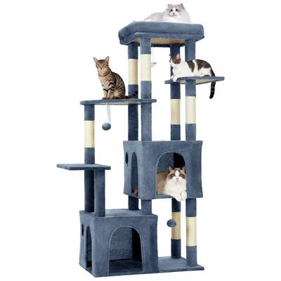 Garvee 61 Multi-Level Cat Tree for Indoor Cats, Heavy-Duty Tower for Large Adult & Maine Coon Cats with Oversized Perch, Dua...