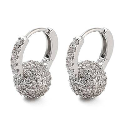 Rack Plating Round Brass Hoop Earrings