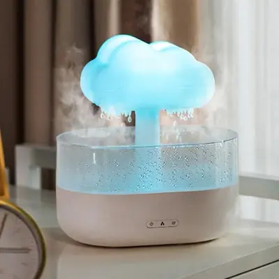 Cloud Shaped Night Light Humidifier, 7 Color Changing Desktop Mist Maker, Silent Operation Air Humidifier With Ambient Light