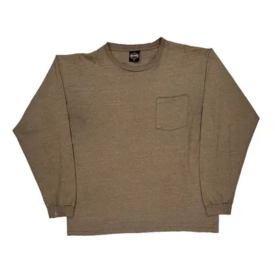 Harley Davidson Long Sleeve T-Shirt - XL Brown Cotton Blend