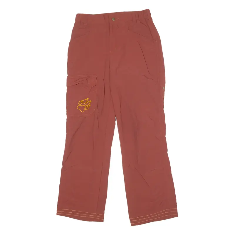 JACK WOLFSKIN Outdoor Womens Trousers Red Regular Wide-Leg W28 L27