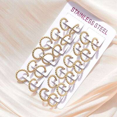 301 Stainless Steel Hoop Earrrings for Women