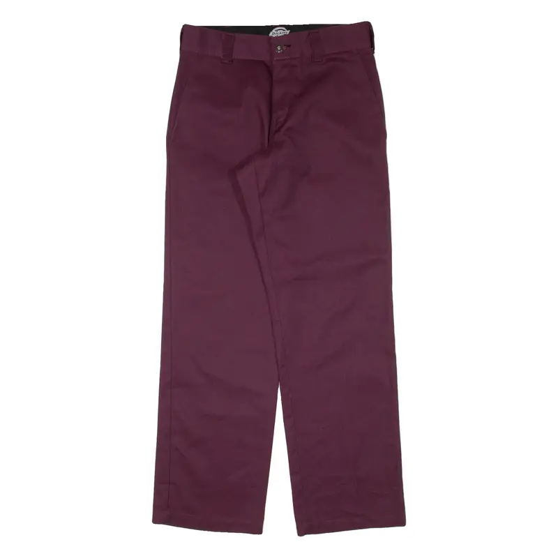 DICKIES Skateboarding Mens Trousers Maroon Regular Straight W29 L30