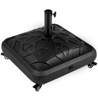 【4 Universal Castors】Yaheetech 123lb Capacity Fillable Rolling Patio Umbrella Base Stand Water/ Sand-Filled Outdoor Base ...
